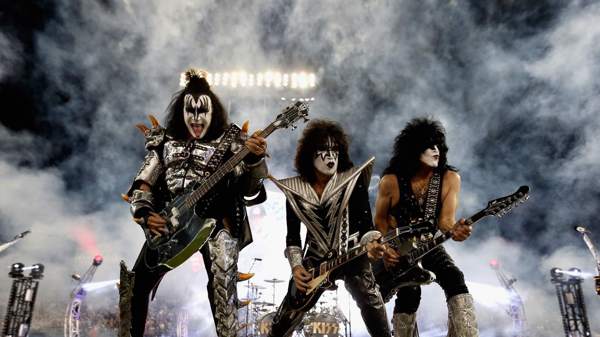 Gene Simmons, Beso, Beso Gene Simmons, Sica, Paul Stanley. Wallpaper in 1920x1080 Resolution
