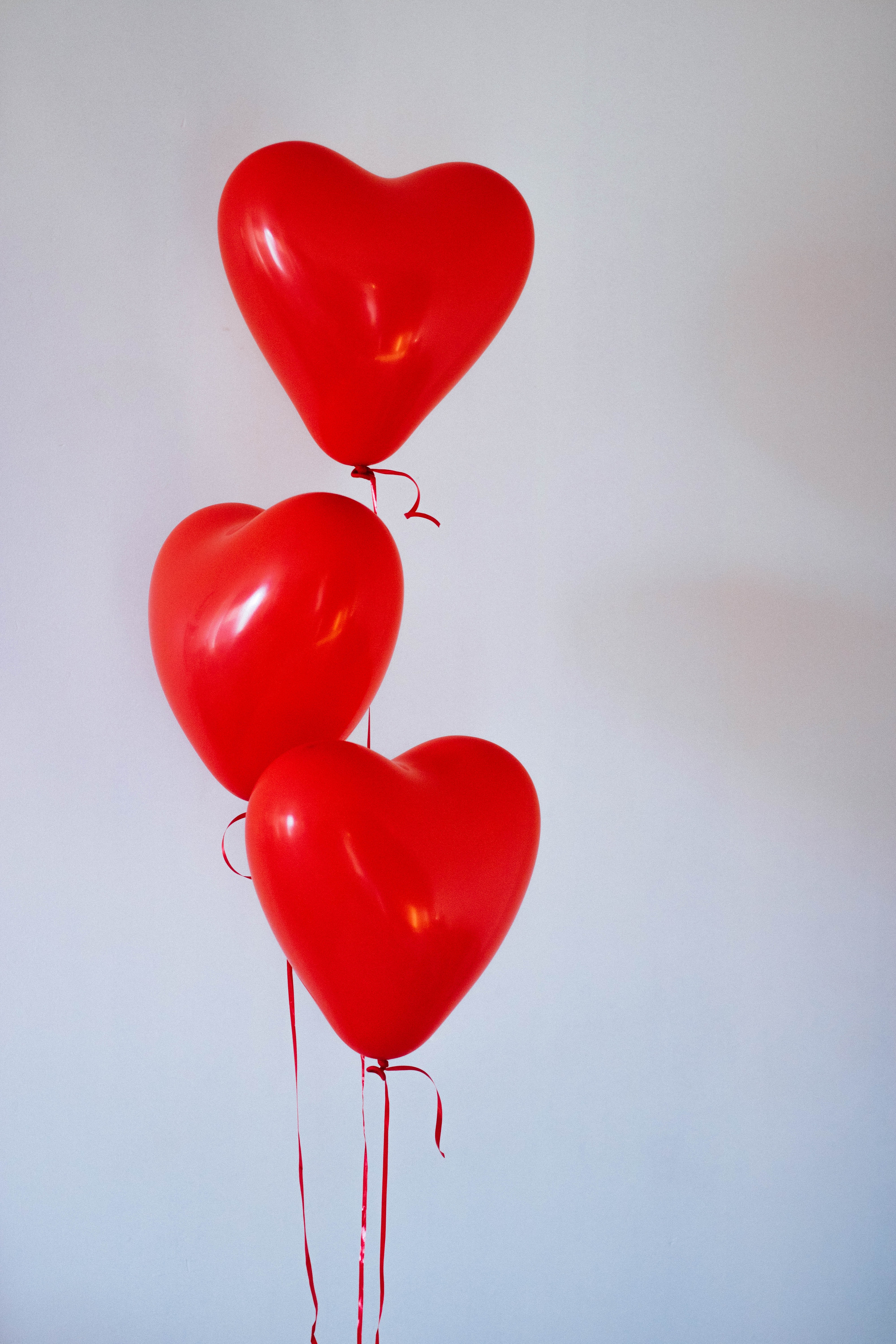 Wallpaper Red Heart Balloons, Balloon, Love Foil Balloons, Heart Balloon, Love Balloon, Download Free Image