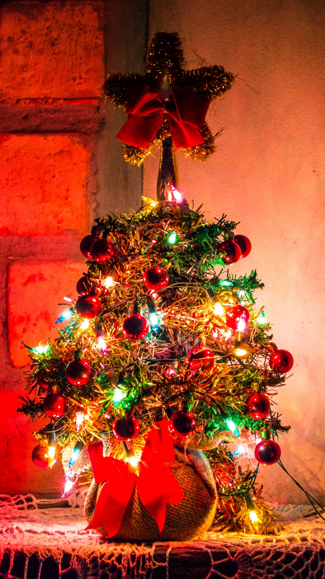圣诞节那天, 圣诞装饰, 圣诞树, 新的一年, 圣诞节的装饰品 壁纸 1080x1920 允许