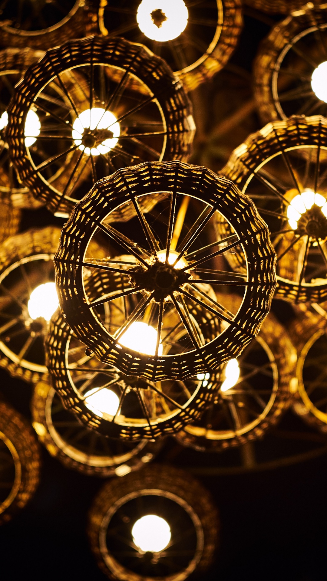 Lumière Ronde Blanche et Marron. Wallpaper in 1080x1920 Resolution