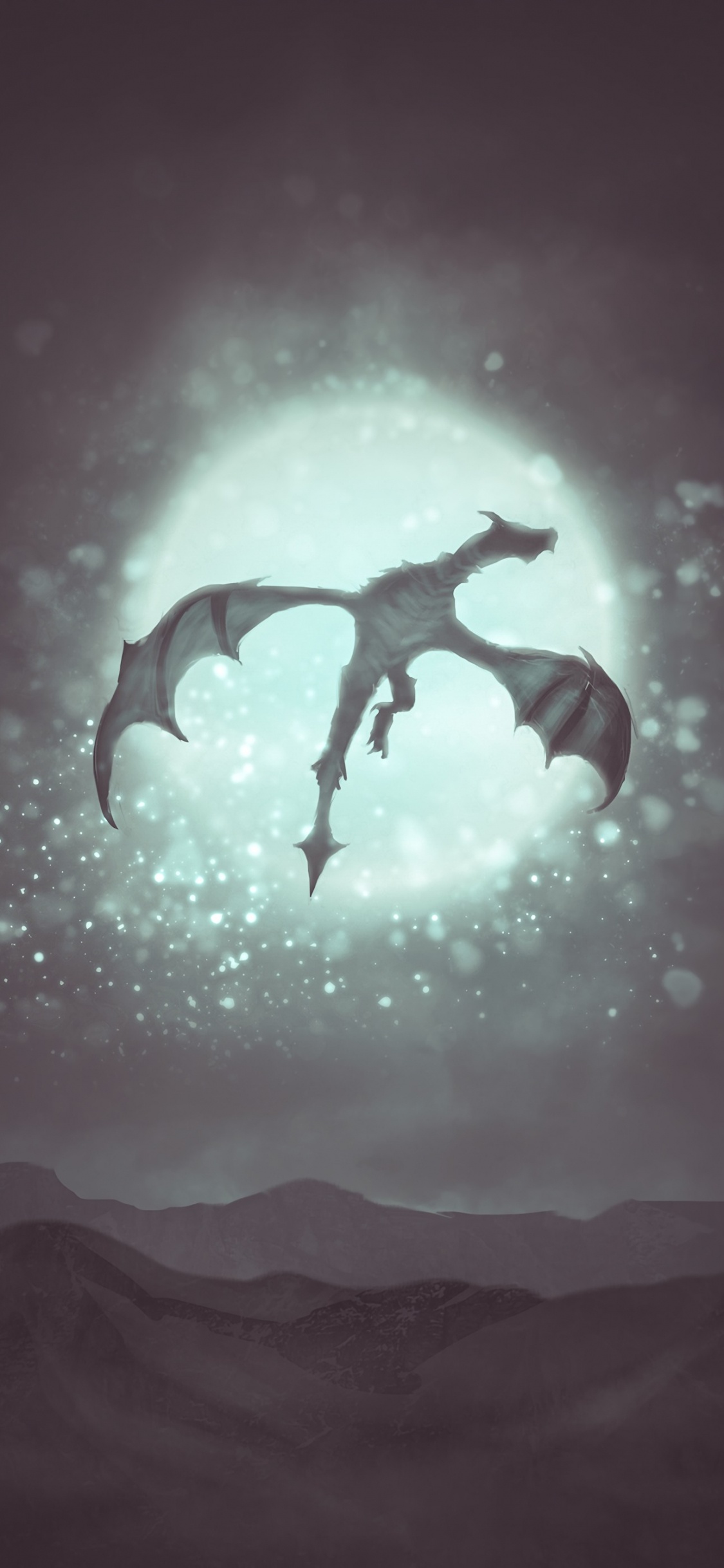 Silhouette of a Person Jumping. Wallpaper in 1125x2436 Resolution