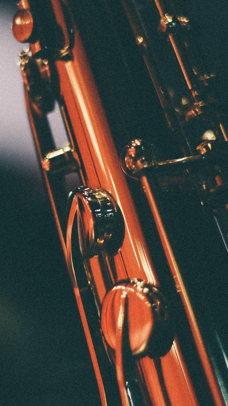 Saxophone, Woodwind Instrument, Jazz, Metal, Music. Wallpaper in 750x1334 Resolution