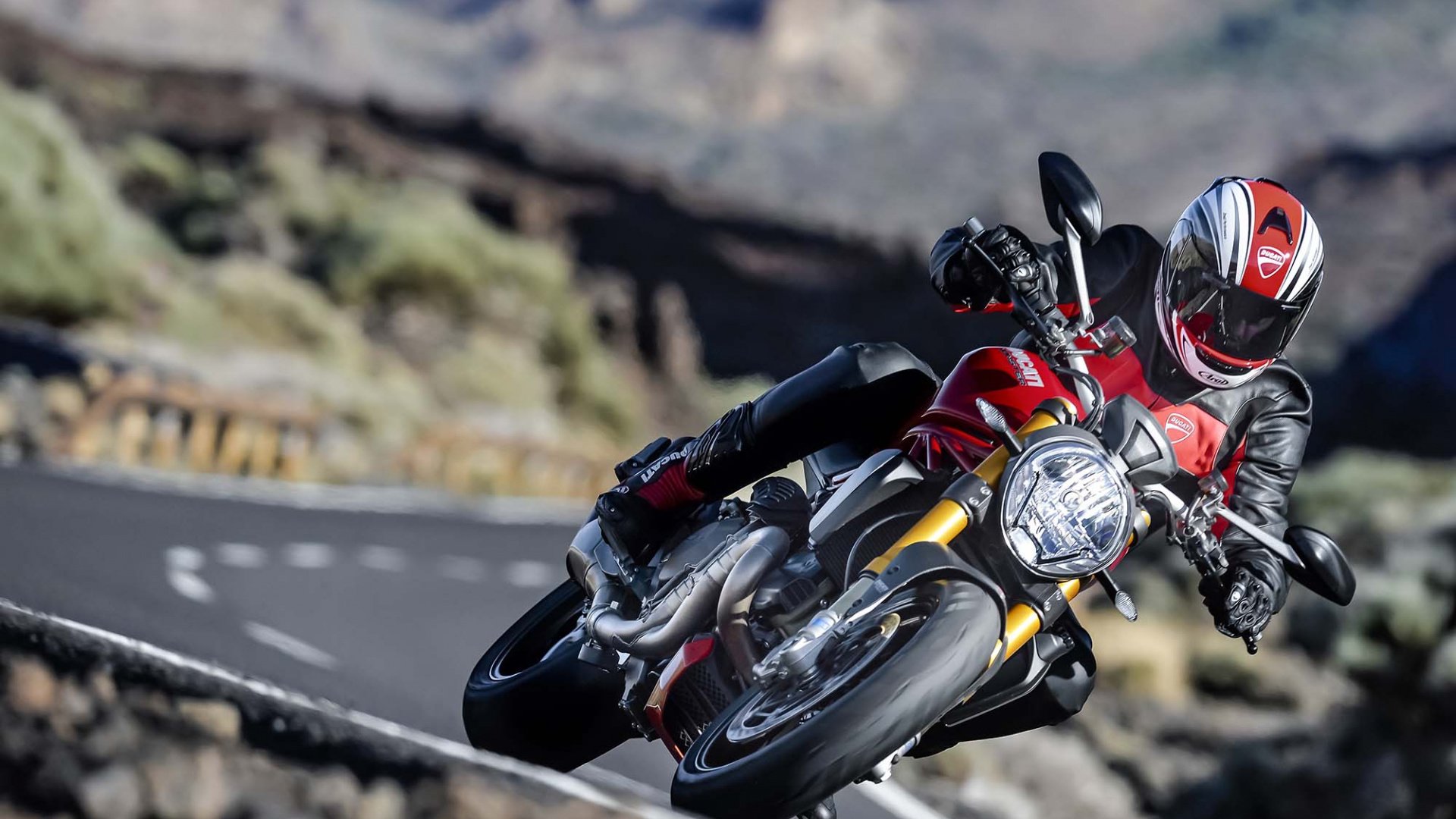 Black and Red Sports Bike on Road During Daytime. Wallpaper in 1920x1080 Resolution