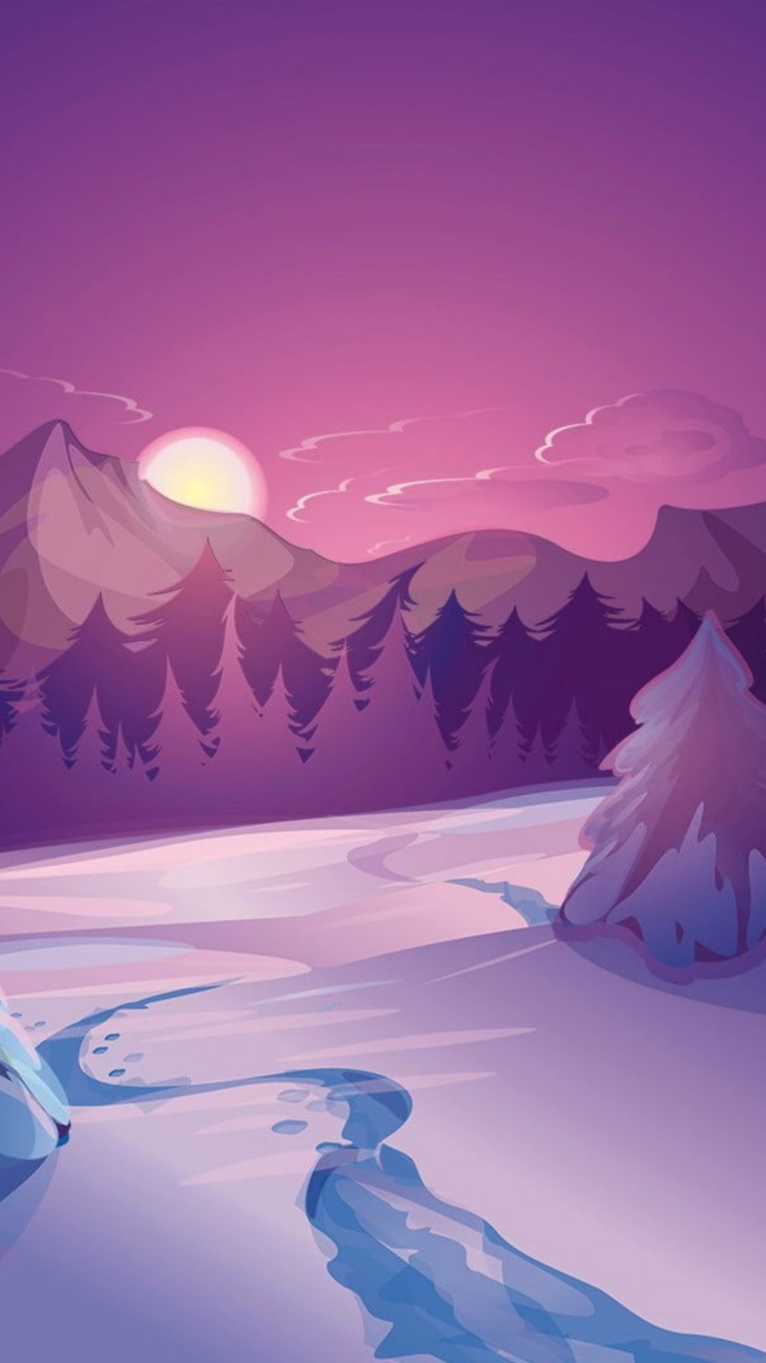 Graphiques Vectoriels, Art, L'art Numérique, la Peinture de Paysage, Illustration. Wallpaper in 1080x1920 Resolution