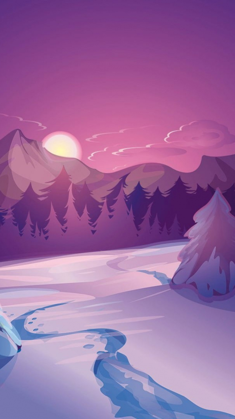 Vector Graphics, Art, Digital Art, Landscape Painting, Painting. Wallpaper in 750x1334 Resolution