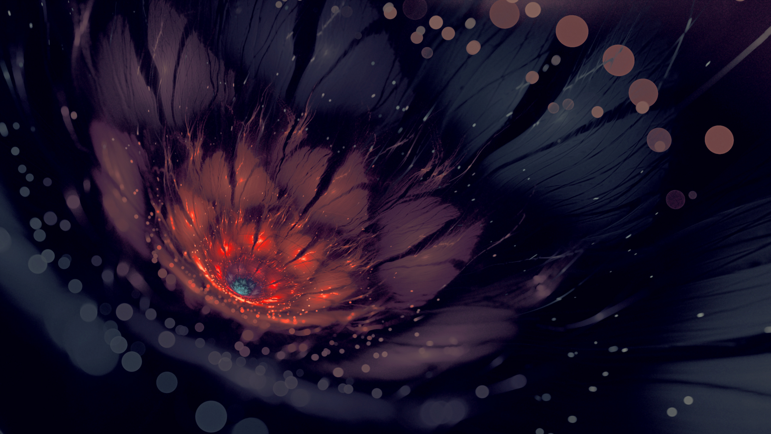 Water Droplets on Glass Panel. Wallpaper in 2560x1440 Resolution