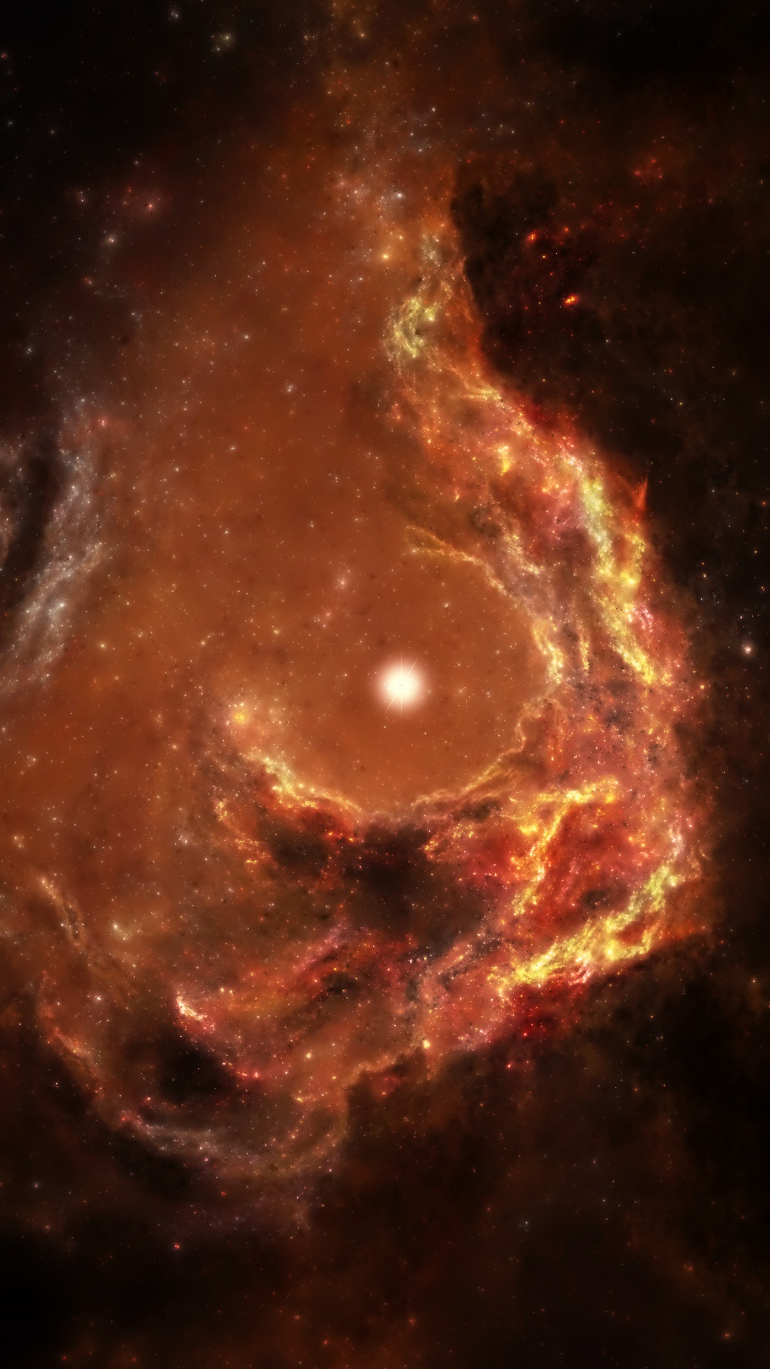 Schwarze Und Braune Galaxie Abbildung. Wallpaper in 1080x1920 Resolution