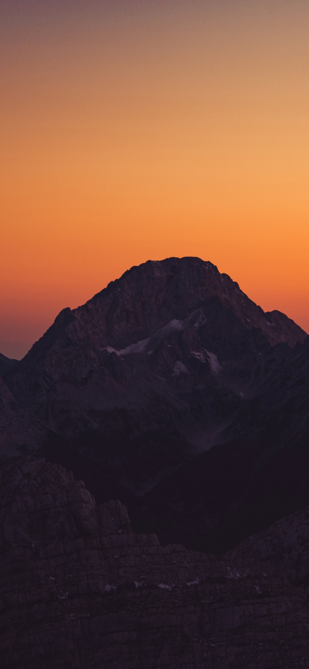 Puesta, Las Formaciones Montañosas, Montaña, Atardecer, Afterglow. Wallpaper in 1242x2688 Resolution