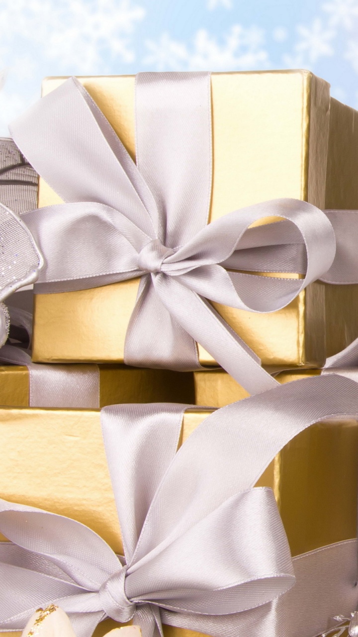 Christmas Day, Christmas Gift, Present, Gift Wrapping, Ribbon. Wallpaper in 720x1280 Resolution