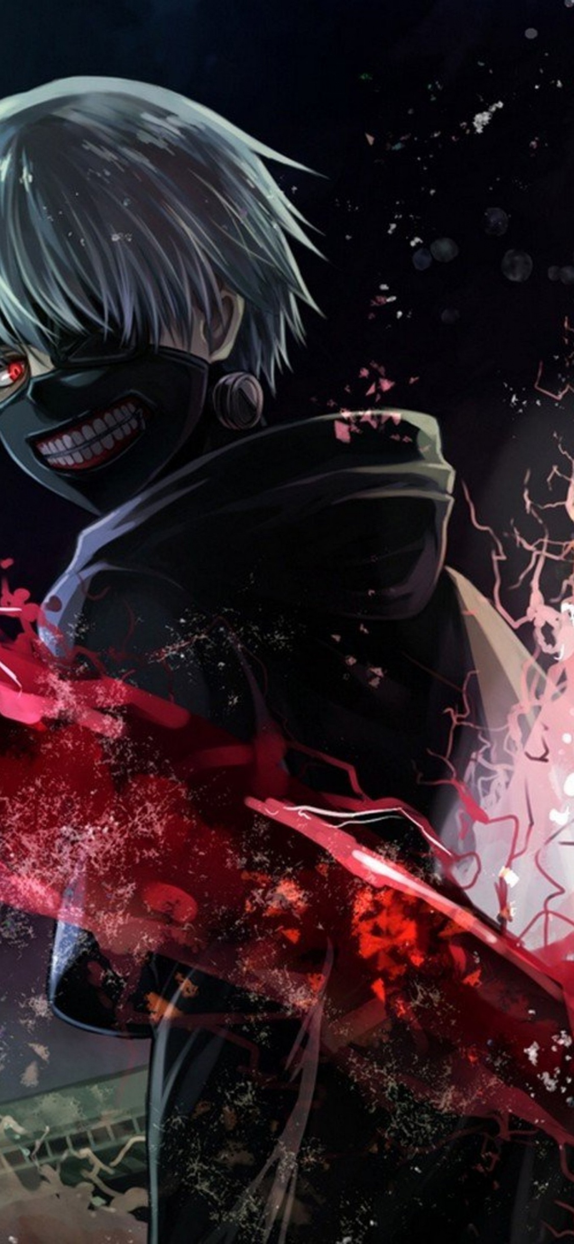 Person in Schwarz-roter Jacke. Wallpaper in 1125x2436 Resolution