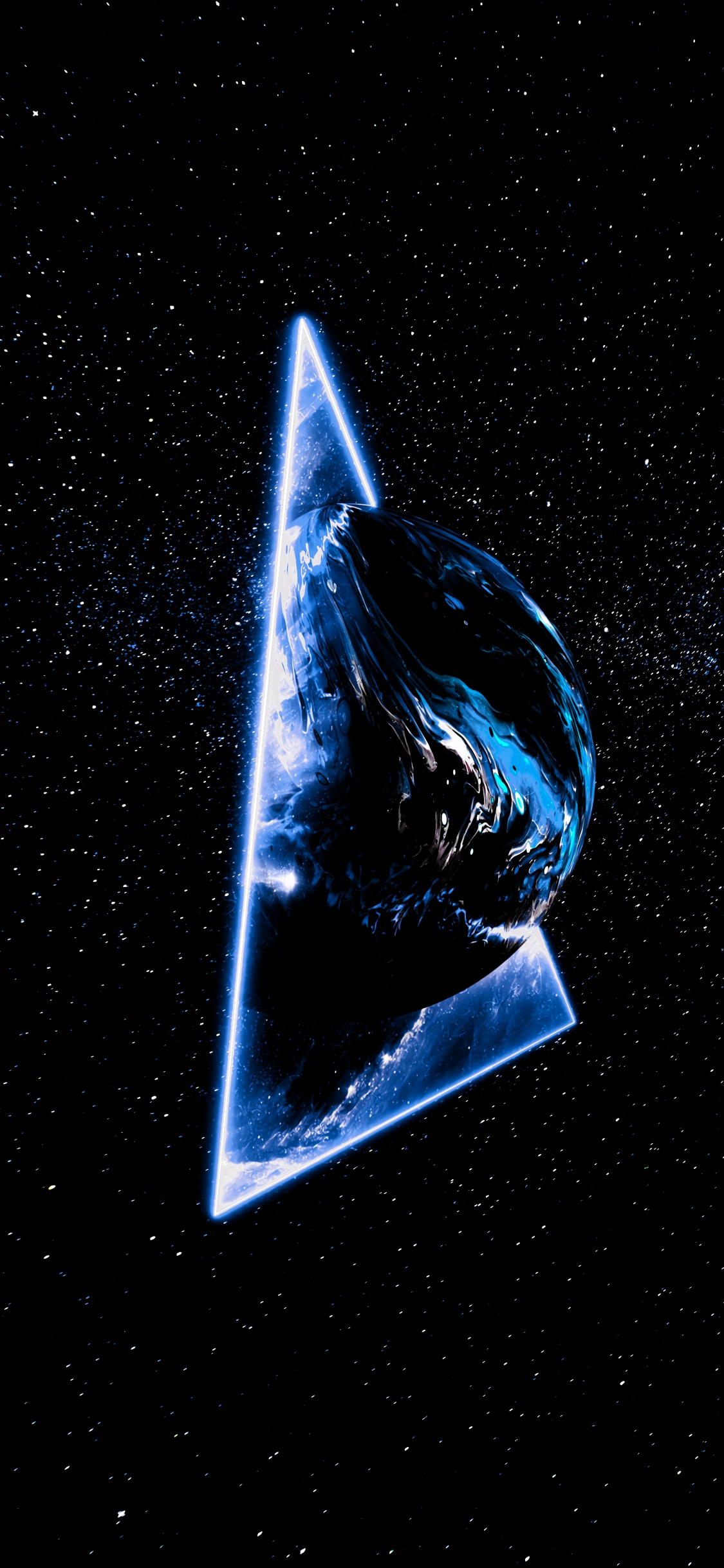 Atmosphäre, Galaxy, Dreieck, Astronomisches Objekt, Automotive Lighting. Wallpaper in 1125x2436 Resolution