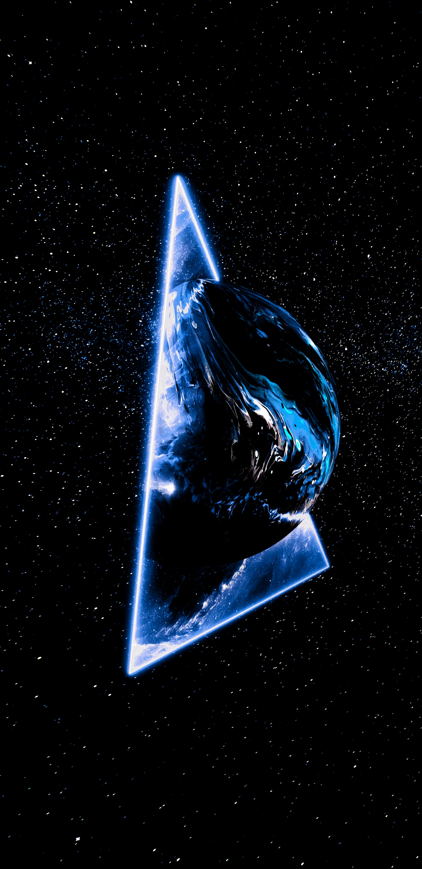 Atmosphäre, Galaxy, Dreieck, Astronomisches Objekt, Automotive Lighting. Wallpaper in 1440x2960 Resolution