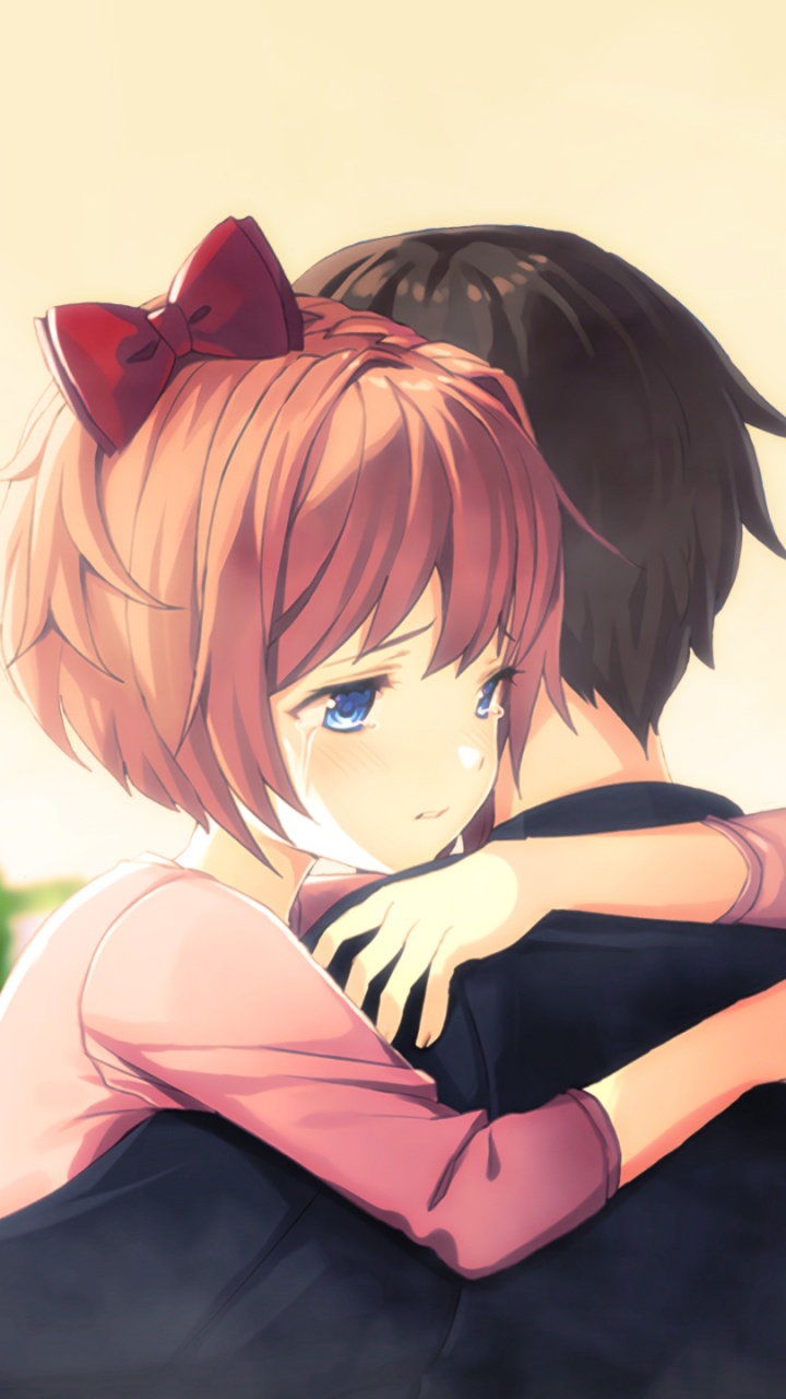 Braunhaariger Männlicher Anime-Charakter. Wallpaper in 720x1280 Resolution