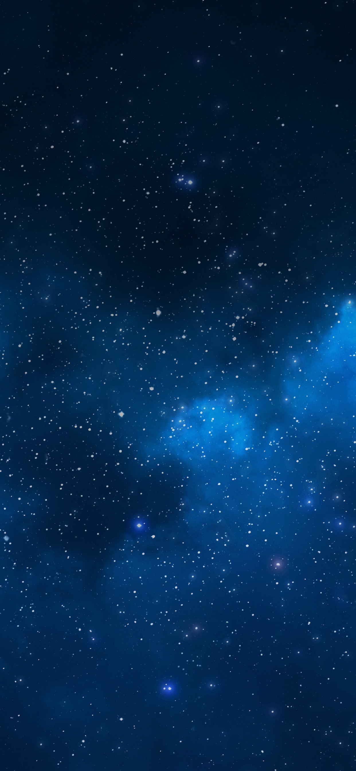 Blau-weißer Sternenhimmel. Wallpaper in 1242x2688 Resolution