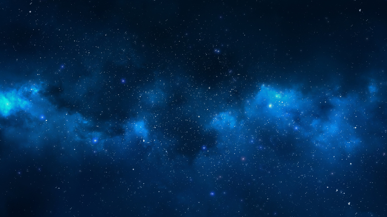 Blau-weißer Sternenhimmel. Wallpaper in 1280x720 Resolution