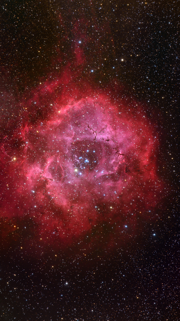 Rote Und Schwarze Galaxie Mit Sternen. Wallpaper in 750x1334 Resolution