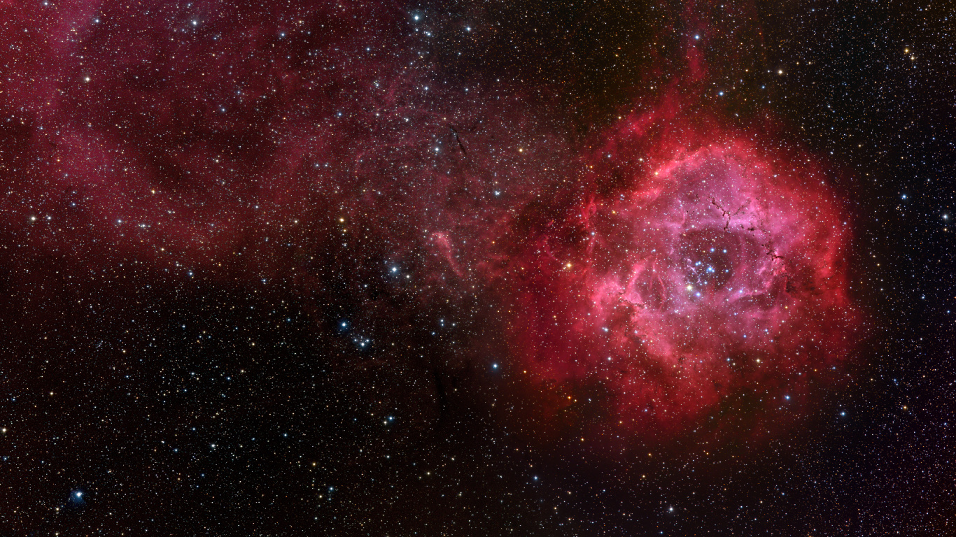 Galaxia Roja y Negra Con Estrellas. Wallpaper in 1366x768 Resolution