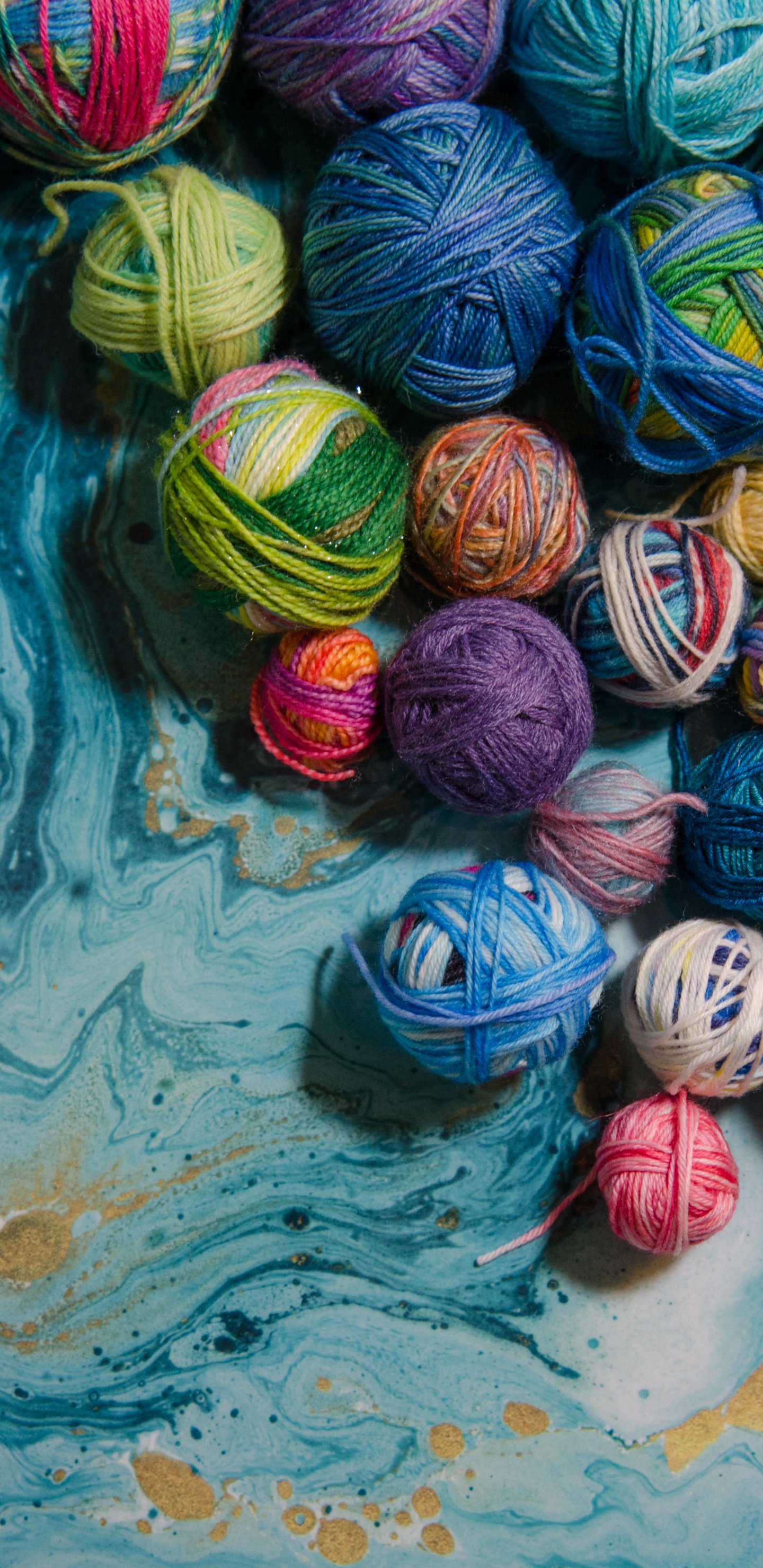 Fil, Tricot, Tablet, Smartphone, Azure. Wallpaper in 1440x2960 Resolution