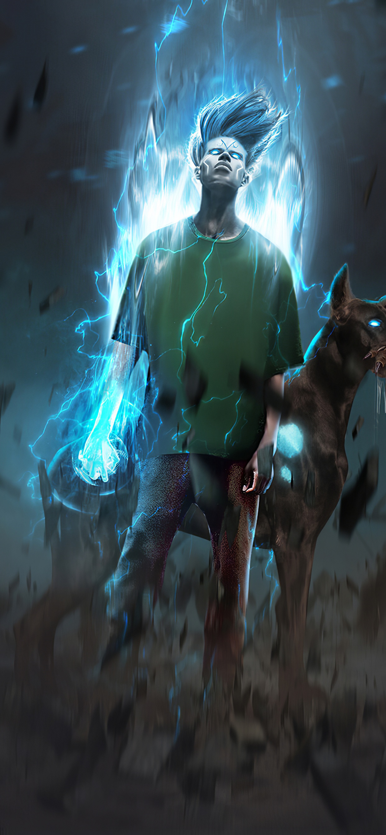 Mortal Kombat 11, Rogers Hirsutes, Art, Cartoon, Obscurité. Wallpaper in 1242x2688 Resolution