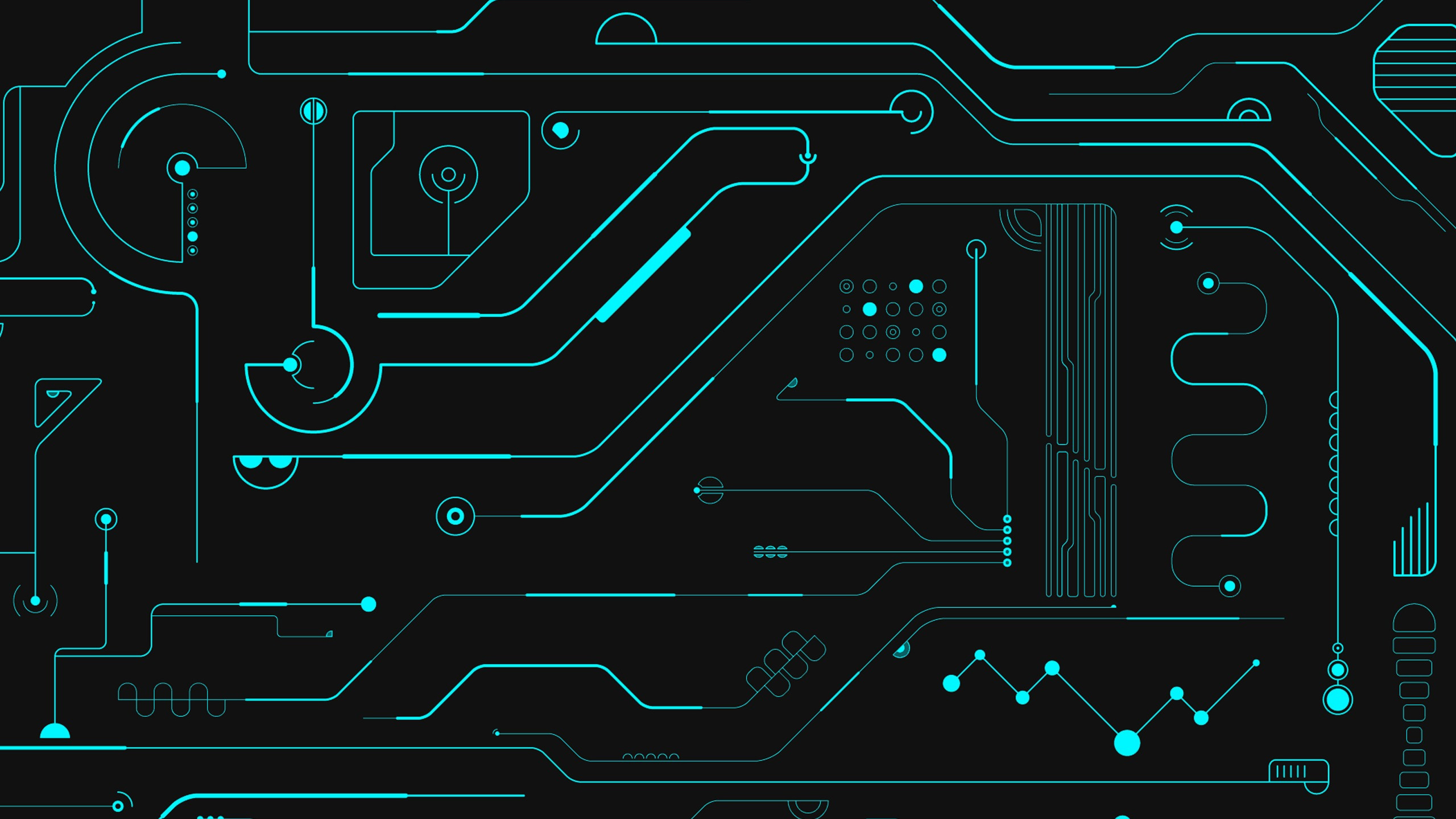 Ilustración Abstracta en Blanco y Negro. Wallpaper in 2560x1440 Resolution