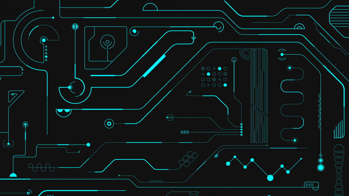 Abstrakte Schwarz-Weiß-Darstellung. Wallpaper in 1366x768 Resolution