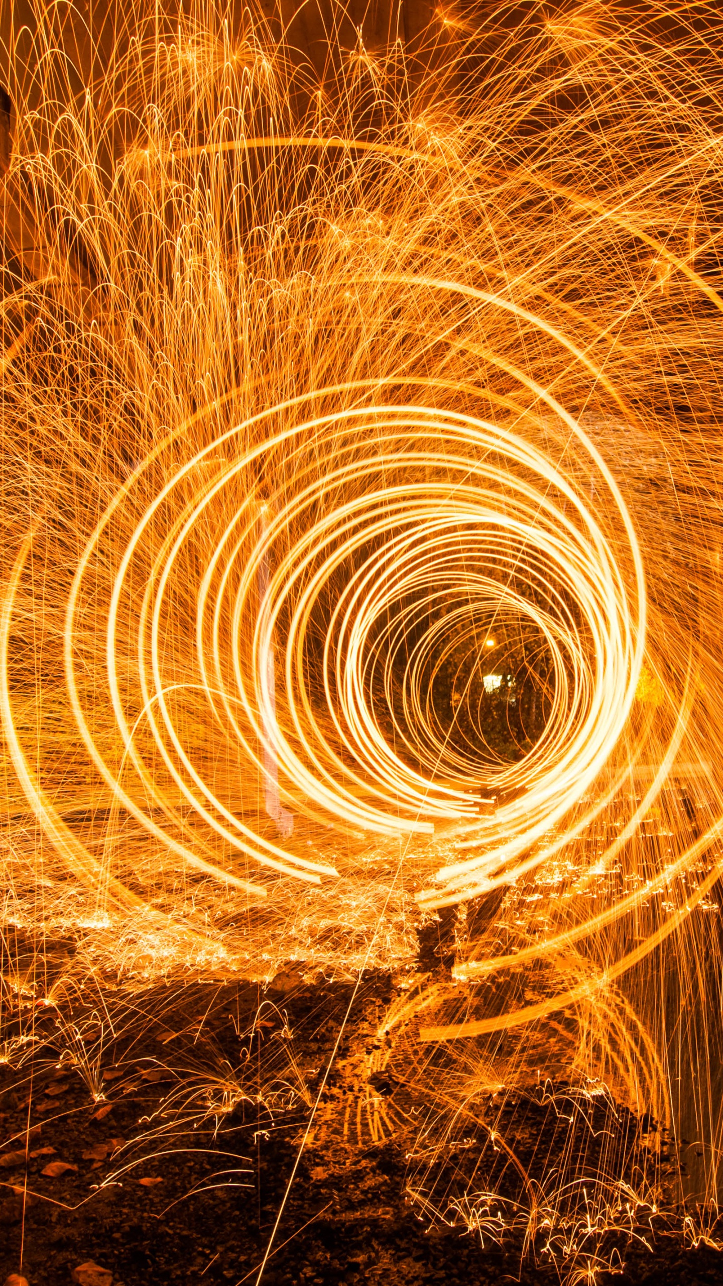 Light Painting, Gloom Mountain Gospel, Amber, Line, Heat. Wallpaper in 1440x2560 Resolution