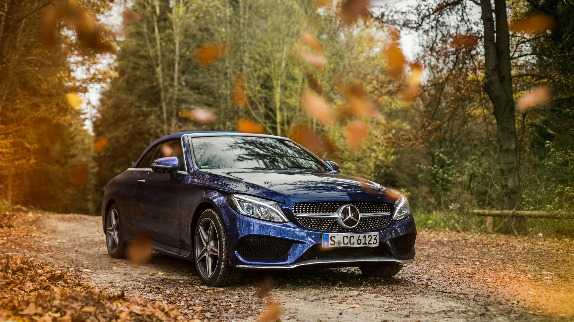Black Mercedes Benz Coupe on Forest During Daytime. Wallpaper in 1920x1080 Resolution