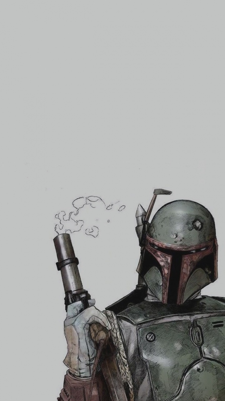 Jango Fett, Star Wars, Breastplate, Helmet, Gesture. Wallpaper in 720x1280 Resolution
