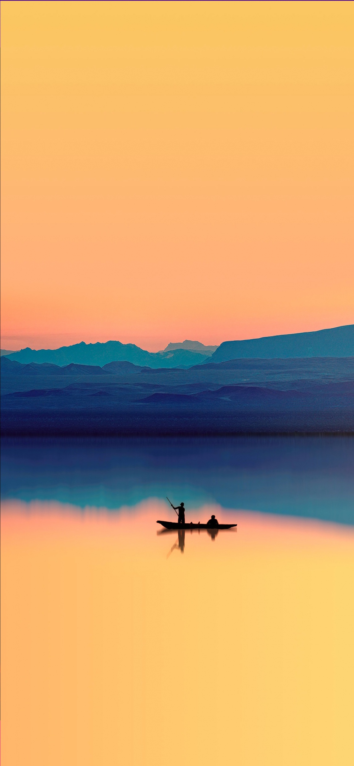 Nature, Water Resources, Dusk, Landscape, Horizon. Wallpaper in 1125x2436 Resolution