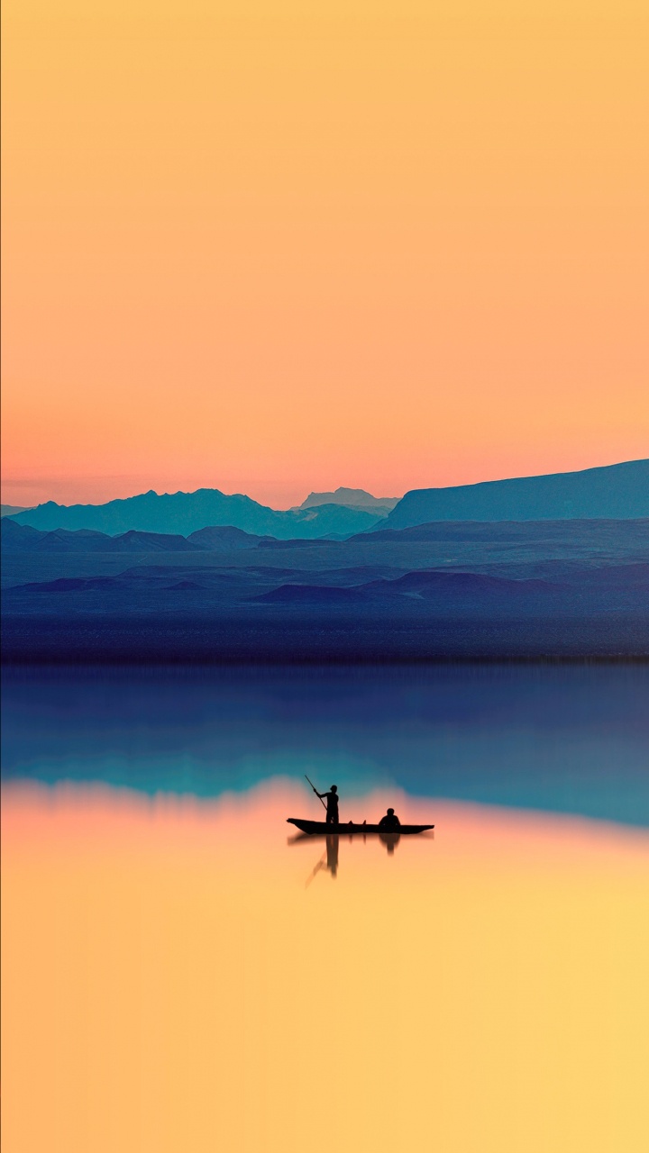 Nature, Water Resources, Dusk, Landscape, Horizon. Wallpaper in 720x1280 Resolution