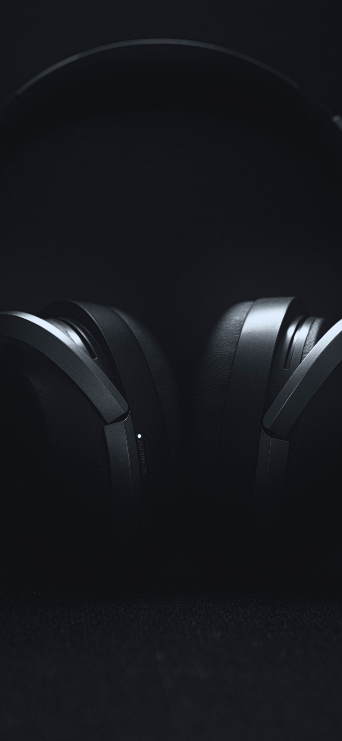Headphones, Black, Darkness, Audio Equipment, Gadget. Wallpaper in 1125x2436 Resolution
