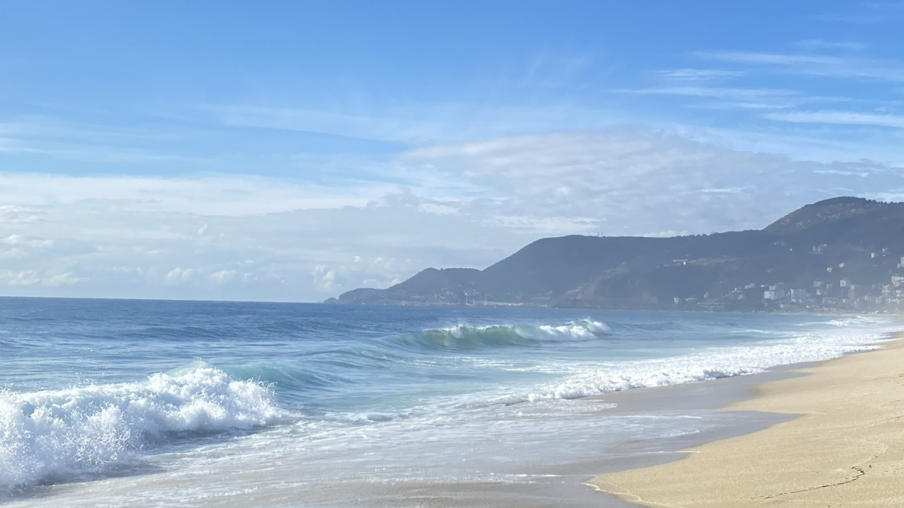 Agia Eleni Beach, Cloud, Water, Beach, Tree. Wallpaper in 1280x720 Resolution