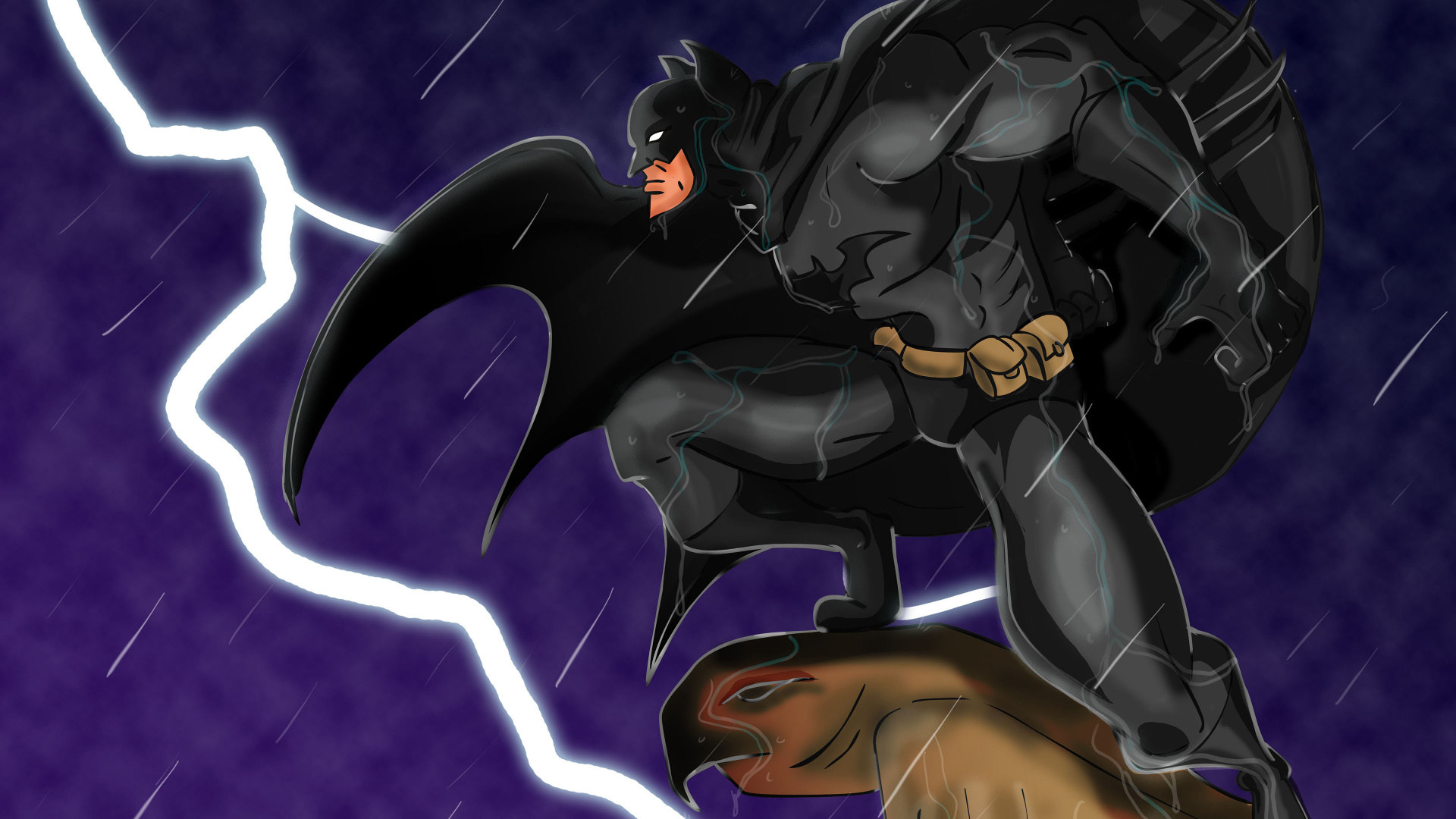 Mujer de Pelo Negro en Vestido Azul Personaje de Anime. Wallpaper in 1920x1080 Resolution