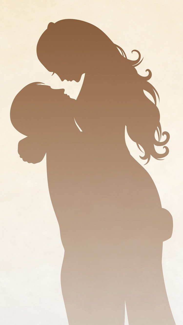 Silhouette, Ombre, Illustration, Rétro-éclairage, Geste. Wallpaper in 750x1334 Resolution
