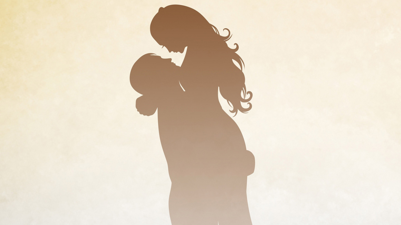 Silhouette, Schatten, Illustration, Hintergrundbeleuchtung, Geste. Wallpaper in 1366x768 Resolution