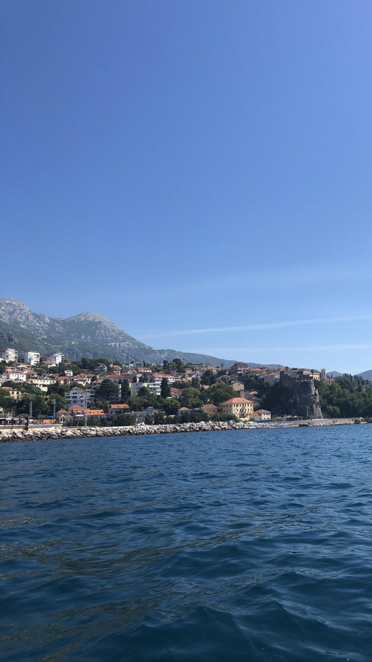 Sea, Water, Mountainous Landforms, Water Resources, Waterway. Wallpaper in 750x1334 Resolution