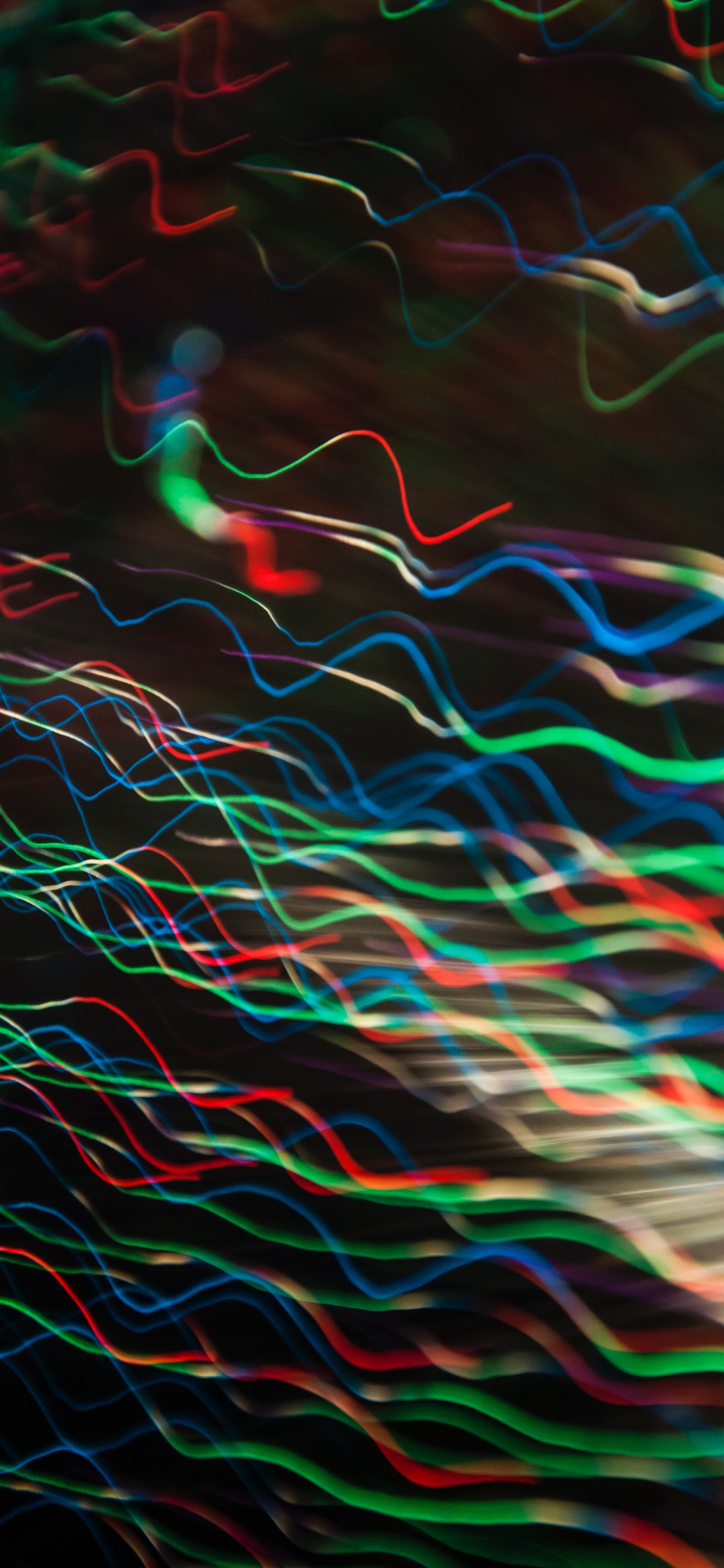 Green Red and Blue Abstract Painting. Wallpaper in 1242x2688 Resolution