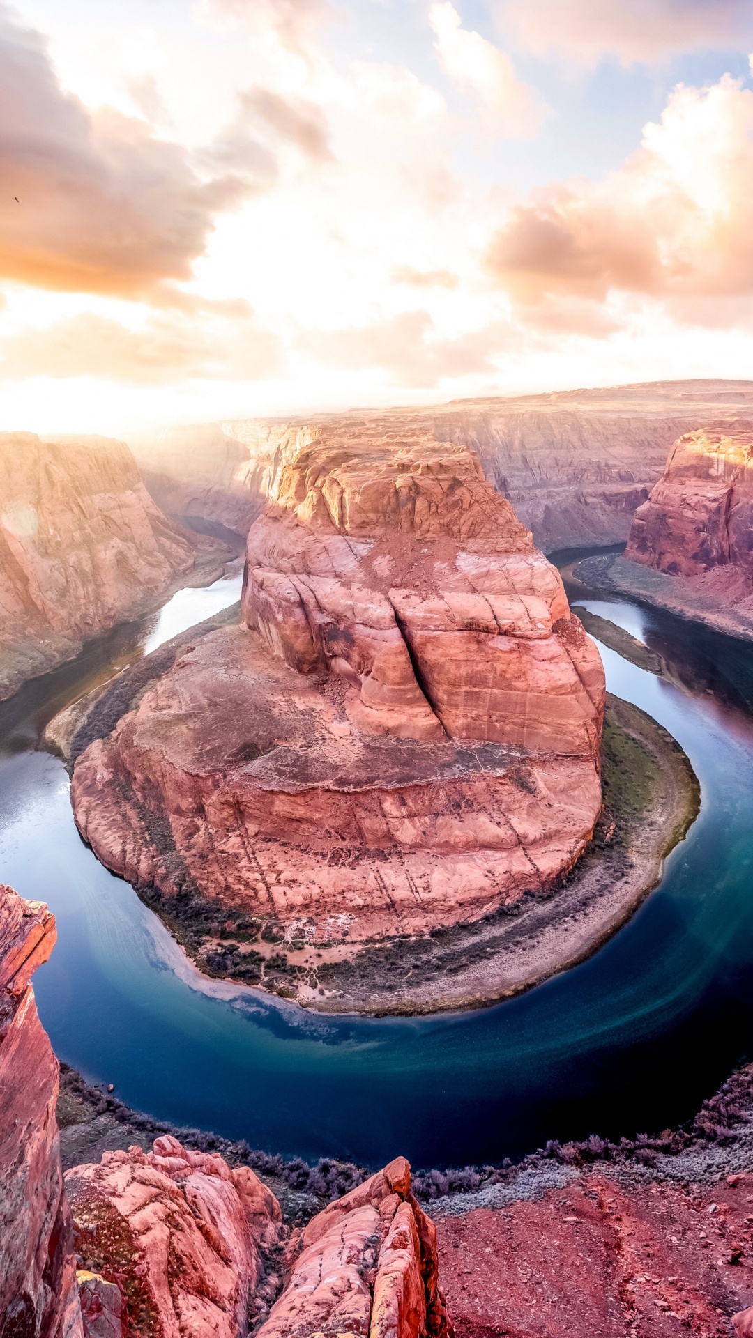 Horseshoe Bend, Grand Canyon, Glen Canyon Dam, Lake Powell, Page. Wallpaper in 1080x1920 Resolution