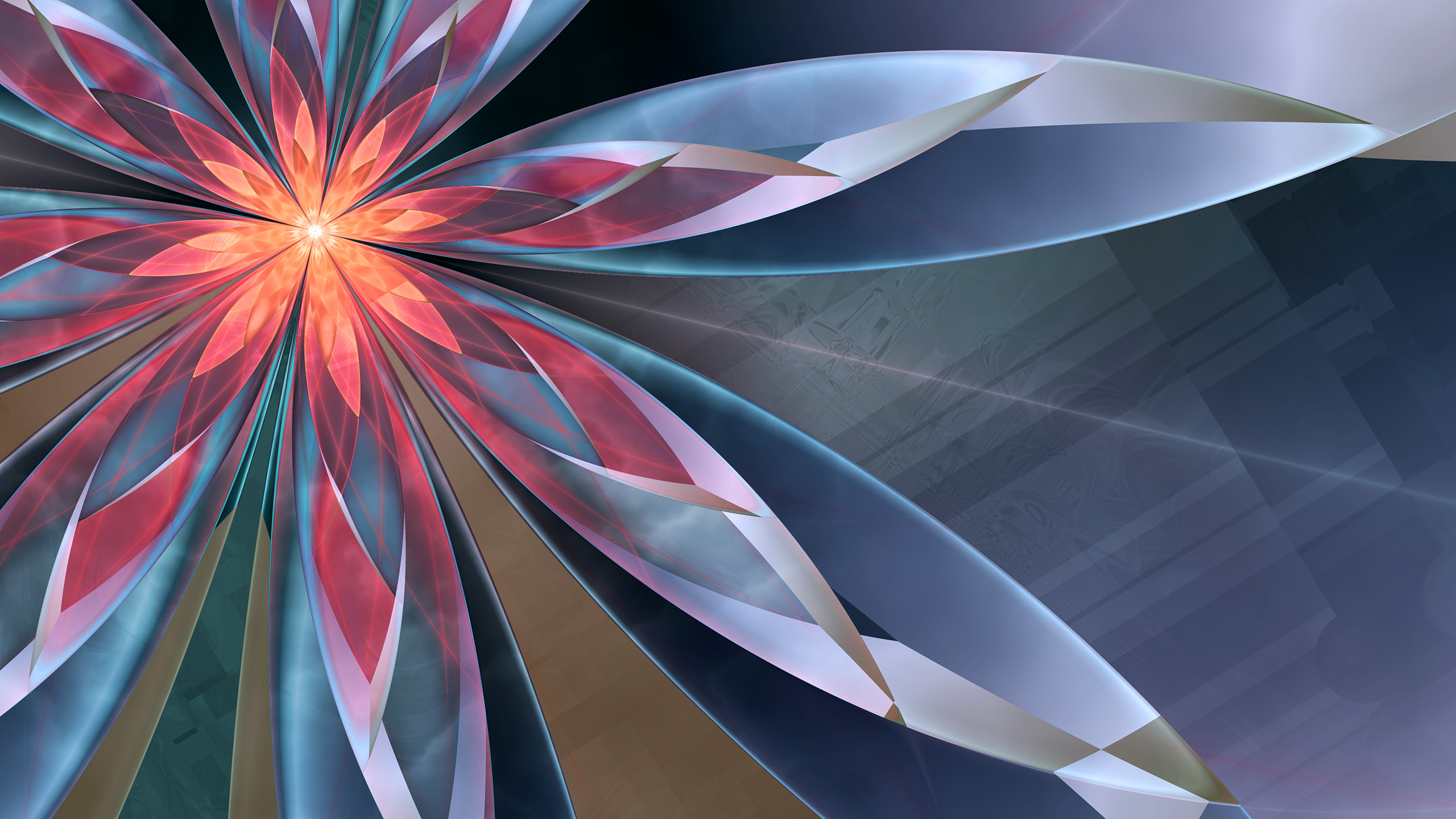 White and Pink Spiral Illustration. Wallpaper in 2560x1440 Resolution