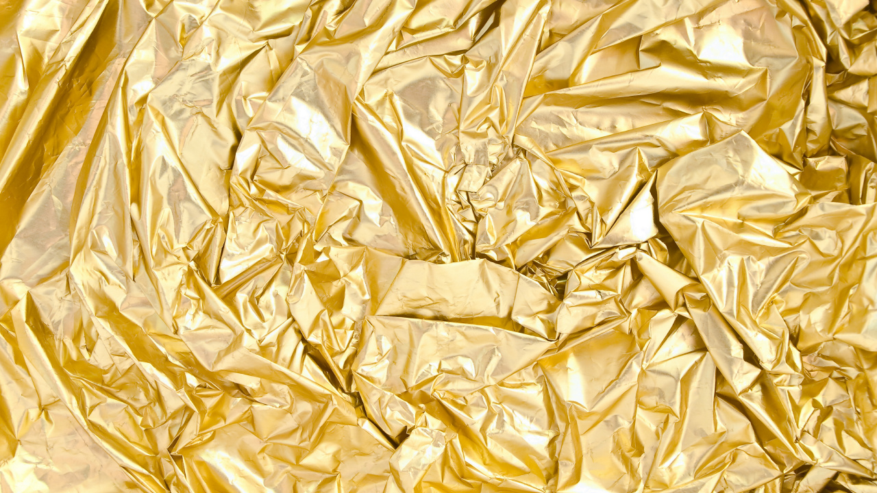黄金, 金箔, 黄色的, 材料, 商品 壁纸 1280x720 允许