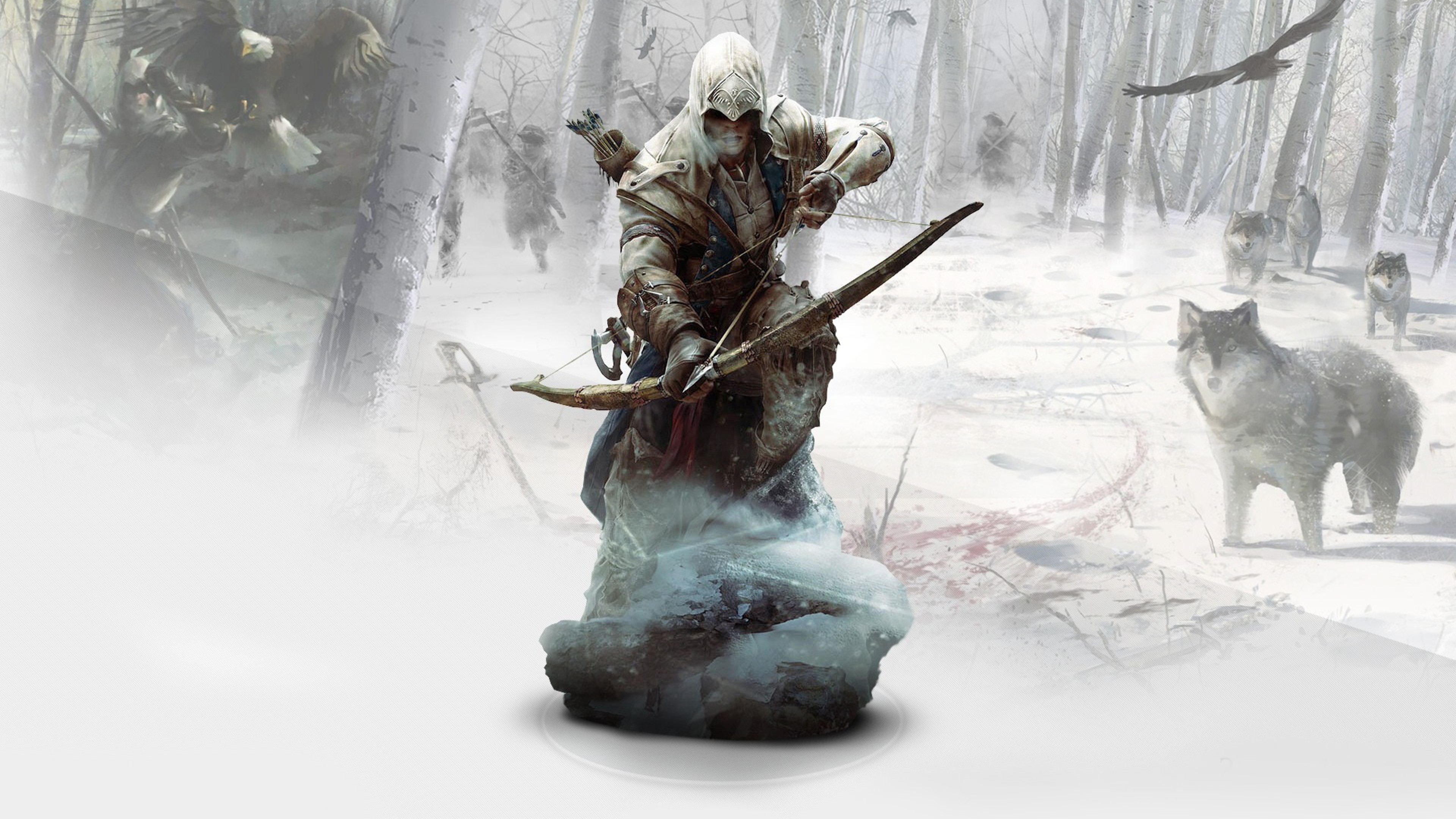 Assassins Creed III, Assassins Creed II, Winter, Assassins Creed, Einfrieren. Wallpaper in 3840x2160 Resolution