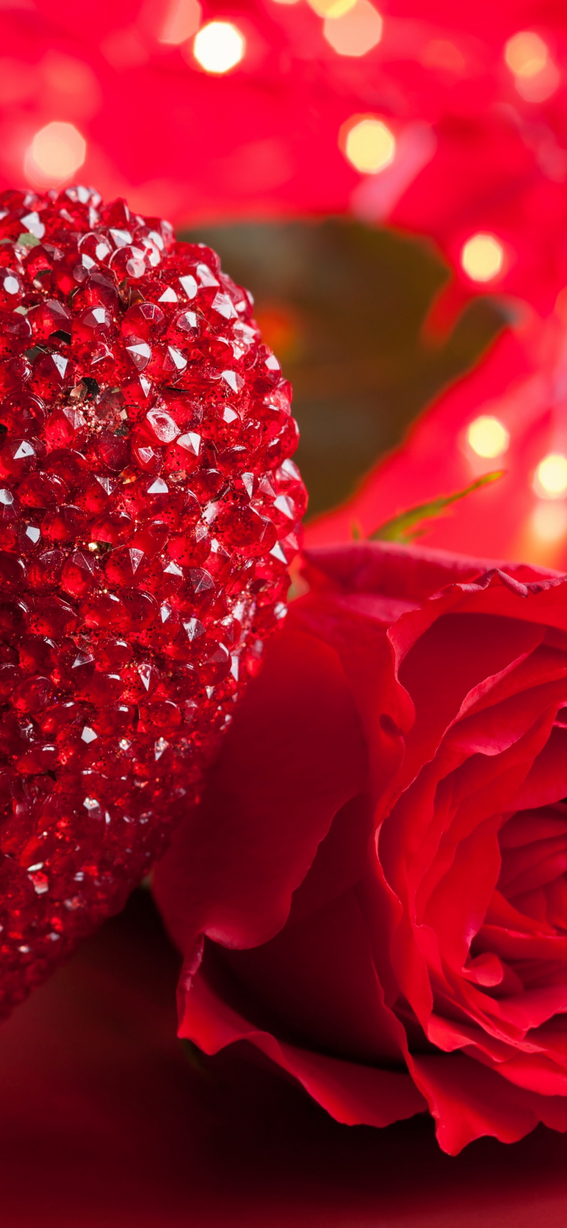 Valentines Day, Romance, Heart, Red, Love. Wallpaper in 1125x2436 Resolution