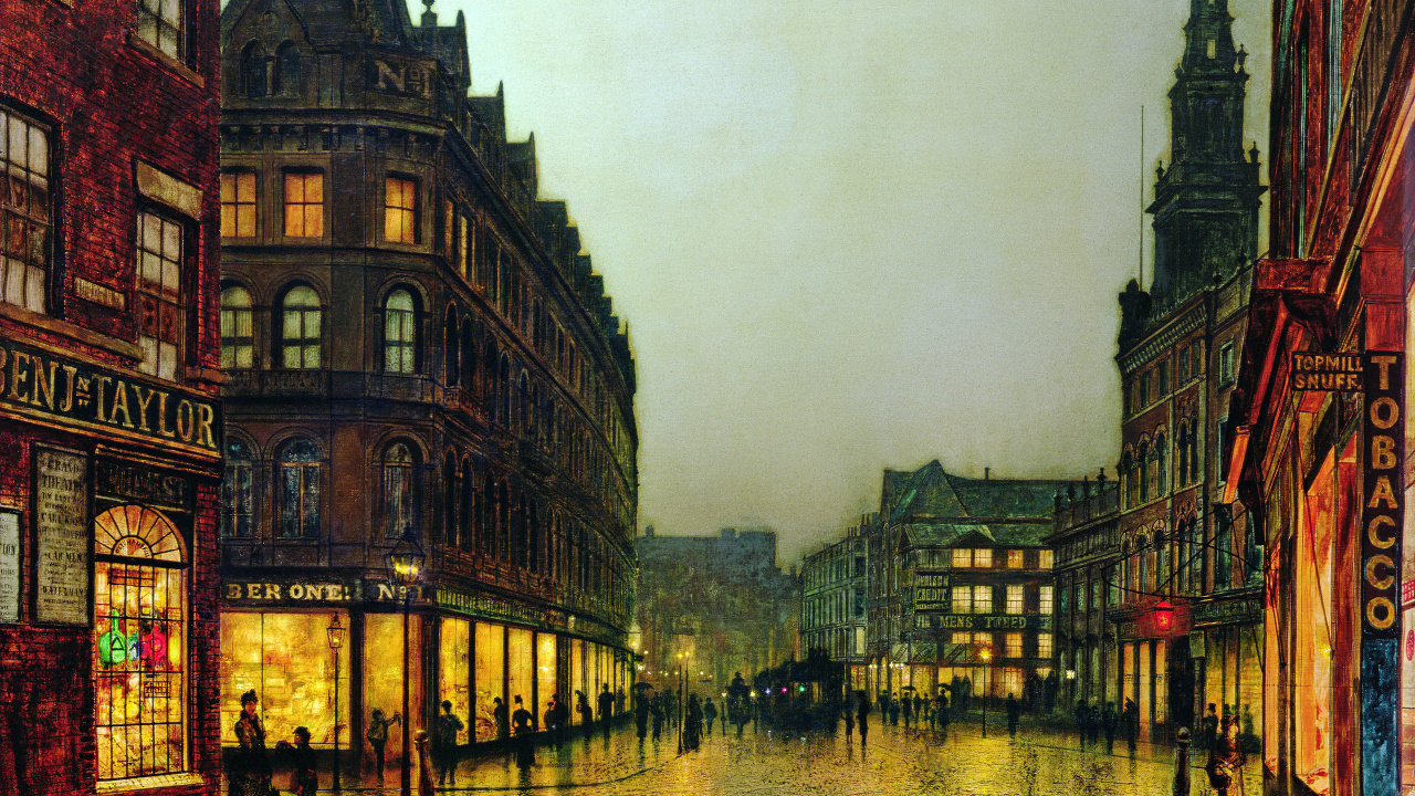 Leute, Die Tagsüber Auf Der Straße in Der Nähe Des Gebäudes Gehen. Wallpaper in 1280x720 Resolution