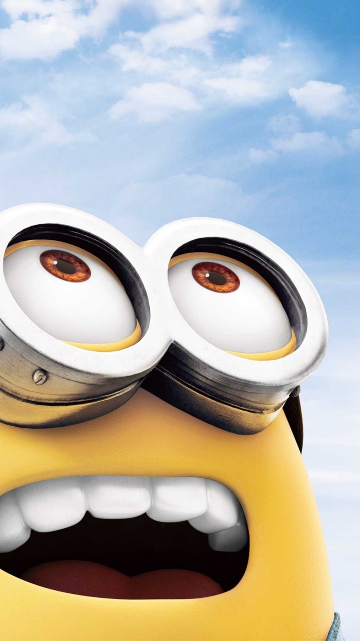 Personaje Minion Amarillo y Blanco. Wallpaper in 720x1280 Resolution
