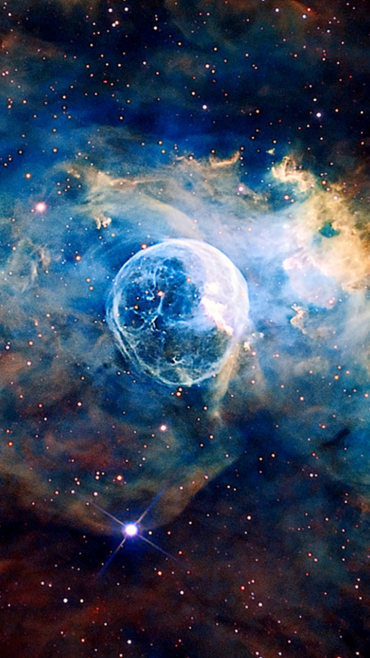 Illustration de la Galaxie Bleue et Brune. Wallpaper in 720x1280 Resolution