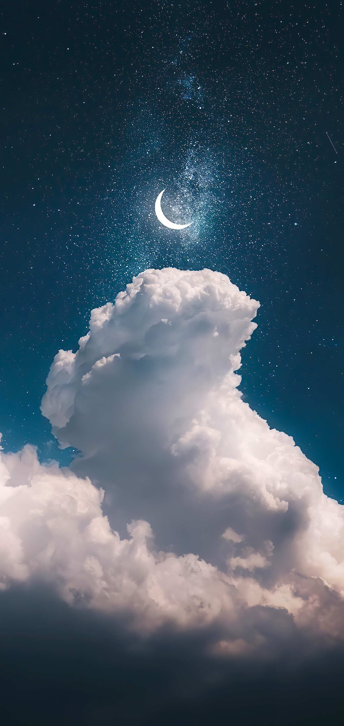 100+] Night Sky Moon Wallpapers | Wallpapers.com