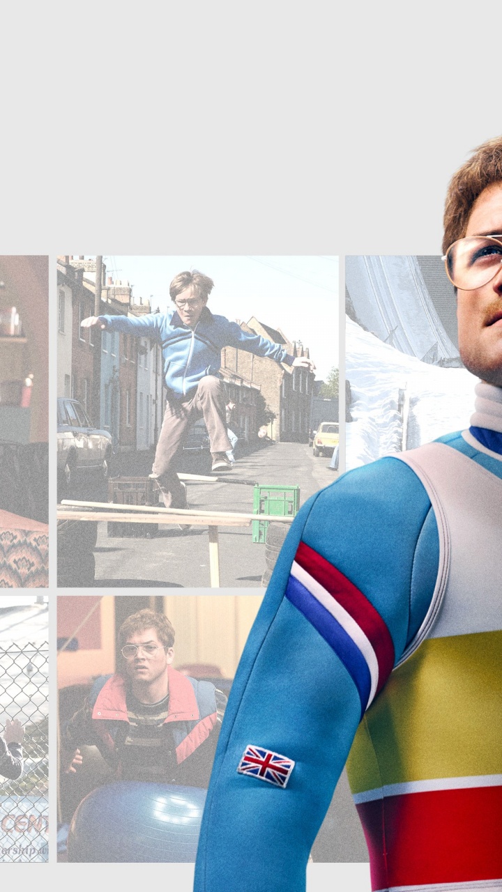 Eddie el Águila, Taron Egerton, Hugh Jackman, Eddie el Águila Edwards, Bronson Peary. Wallpaper in 720x1280 Resolution