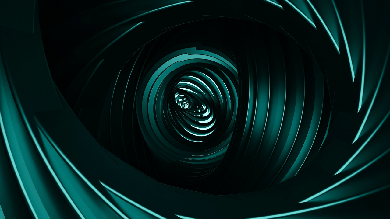 Espiral, Arte Fractal, Agua, Azure, Aqua. Wallpaper in 1280x720 Resolution