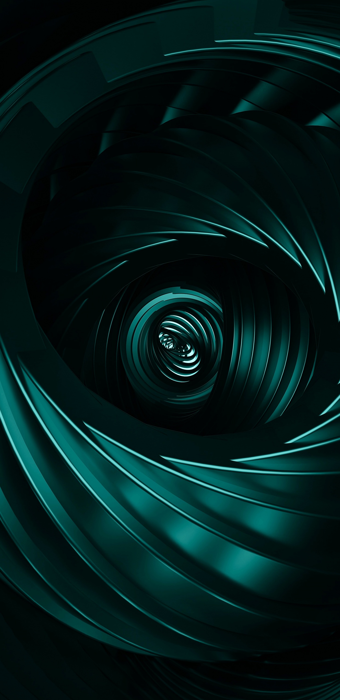 Espiral, Arte Fractal, Agua, Azure, Aqua. Wallpaper in 1440x2960 Resolution