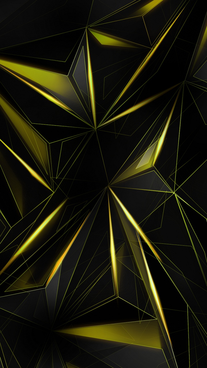 Luz, Diseño, Triangulo, Amarillo, Fila. Wallpaper in 720x1280 Resolution